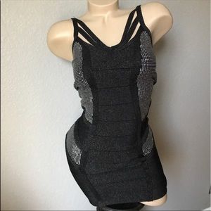 Bebe Rhinestones dress bodycon